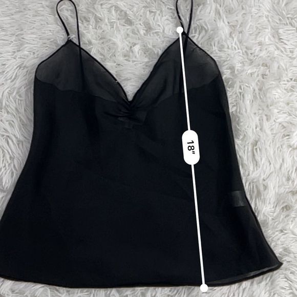 Women’s Milly Black Sheer Classy Camisole Top (8) EK09 - Picture 9 of 11